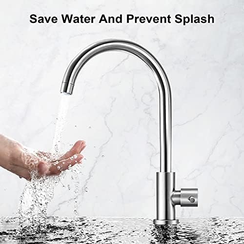 Faucet Aerator Female Thread 55/64-27UNS, Chrome Brass Shell Kitchen Sink Aerator and Bathroom Sink Filter with Gasket for Kitchen and Bathroom(4Pcs) - Image 4