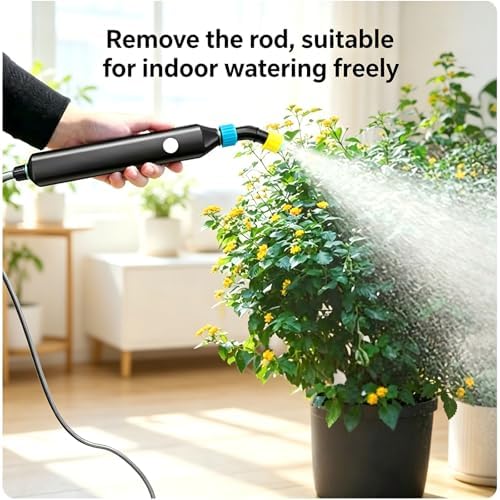 Rechargeable Cordless Pump Sprayer, Electric Watering Wand with 32.8FT Hose 6 Spray Modes Telescopic Wand, Battery Powered Sprayer for Garden Lawn Indoor Outdoor Plant Fertilizer Weed Cleaning - Image 3