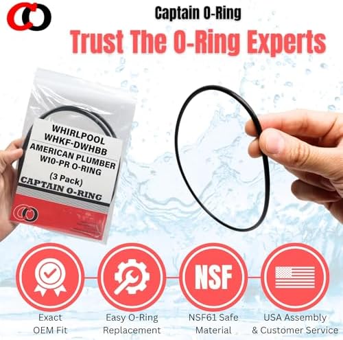 Captain O-Ring - Replacement O-Rings for Whirlpool WHKF-DWHBB (WHKF-C9) & American Plumber W10-PR (W10-OR) (3 Pack) - Image 6