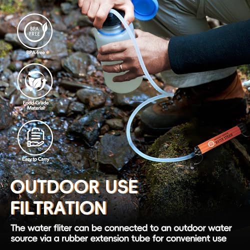 Water Filter Straw 3 Pack - Outdoor Camping & Hiking Survival Gear - Image 6