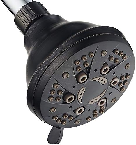 AquaDance Oil Rubbed Bronze High Pressure 6-Setting Spiral Shower Head-Angle Adjustable, Anti-Clog Showerhead Jets, Tool-Free Installation-USA Standard Certified-Top US Brand – 1.8 GPM by AquaDance