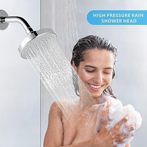 High Pressure Shower Head - 4.7“ Powerful Bathroom Pressure Boosting Rain Showerhead - Perfect Universal Replacement for Rainfall Shower Heads (10 Pack, Chrome) - Image 6