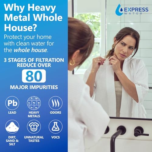 Whole House Water Filter System| Heavy Metal| 3 Stage Water Purifier Whole Home, Top-Tier Heavy Metal Filter Produces Overachieving H2O, Specially Targets Lead, Arsenic, Chromium, Reduces Chlorine - Image 3