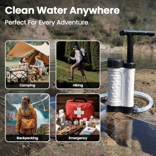 Portable Water Filter Pump, 0.01 Micron Water Filtration System - Image 7