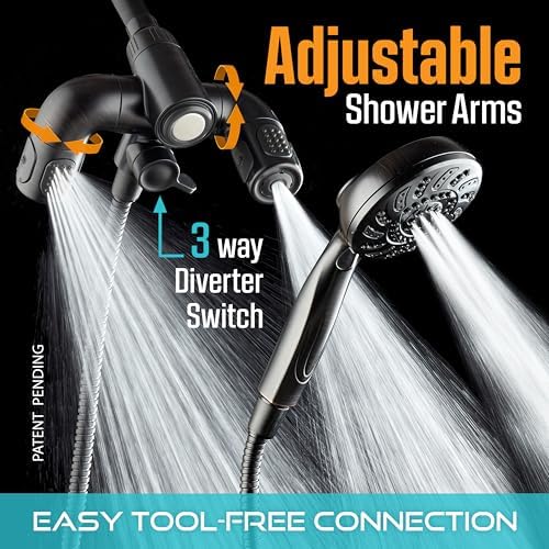 AquaDance High Pressure 156-mode Handheld Shower Head Combo with Hydro Arms - Image 7