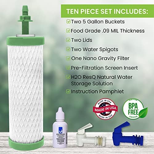 Nano Gravity Water Purification System - High Capacity Gravity-Fed Water Filtration System - Drinking Water Filter System - Image 5