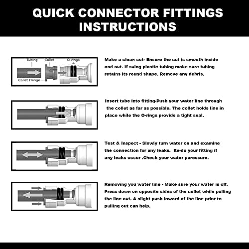 Malida Male Push To Connect Tube Fitting,water purifiers Quick Connector Drinks Dispense and water filtration system fittings (1/2 NPT Male x 3/8 OD Tube Elbow) - Image 2