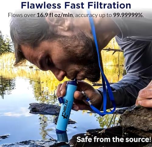Portable Water Filter for Emergencies, Hiking, Camping, Travel, and Disaster Preparation (1 Pack) - Image 5