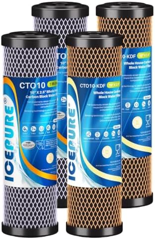 ICEPURE 1 Micron 2.5" x 10" Whole House Water Filter Combo Kit, 2 Combo by ICEPURE
