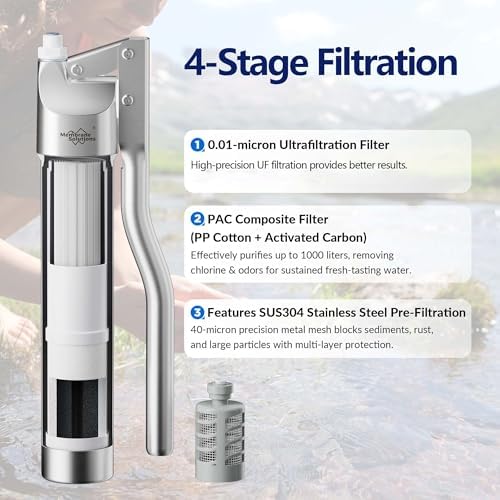 Membrane Solutions P1 Stainless Steel Hand Pump Water Filter - Image 2