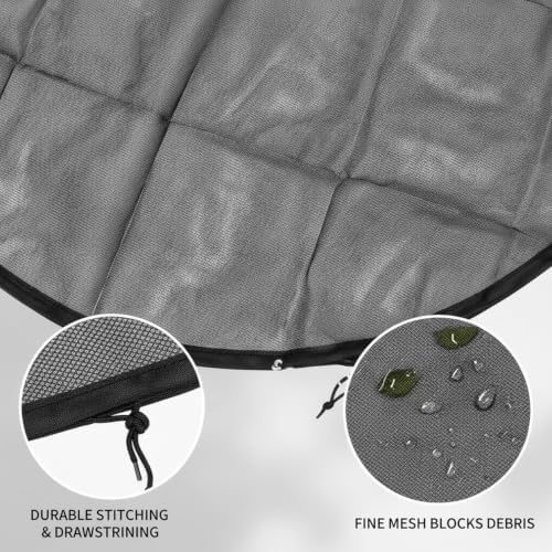 Black Polyester Rain Barrel Mesh Filter Cover, Debris Screen for Open-Top Water Containers up to 39.4 Inches, 1 Pack - Image 6