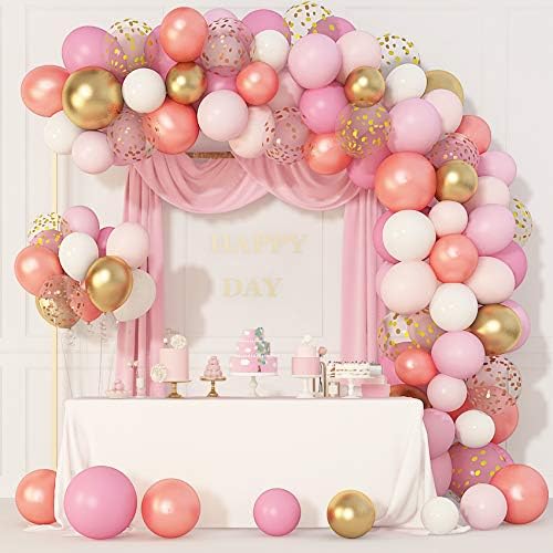 Amandir 164Pcs Rose Gold Pink Balloons Garland Arch Kit - Image 3