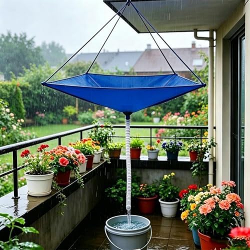Rain Collector for Garden, Water Harvester Cloth with Hose Rain Catcher Filter System Outdoor Rainwater Collection Kit, Eco-Friendly Water Saving Storage Solution For Lawn Backyard Garden Balcony Camp - Image 3