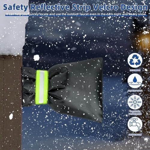 Outdoor Faucet Covers for Winter 4 Pack (Reflective Velcro) - Image 5