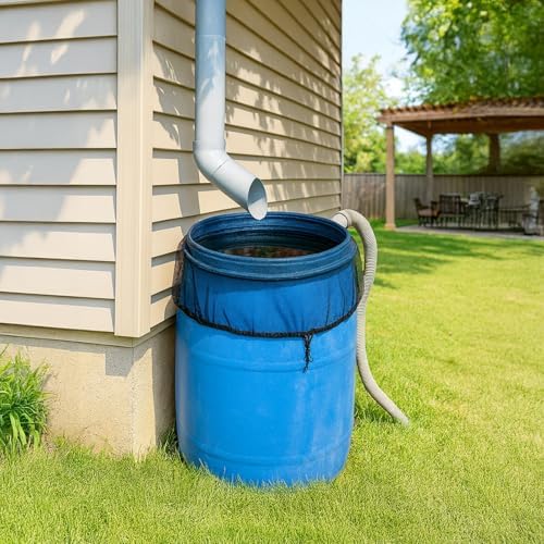 Drawstring Adjustable, Rain Barrel Net Covers 2 Pcs, Polyester, Mesh Mosquito-Proof Rainwater Storage For, Gardens Outdoor, Yards, Farms Fit Universal - Image 3