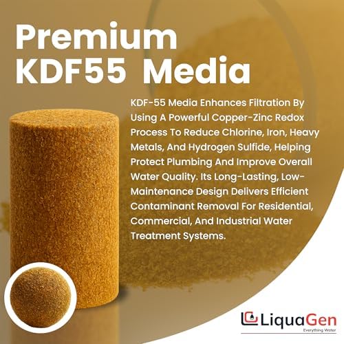 LiquaGen KDF 55 Copper Zinc Filter Media – Recyclable Granules for Chlorine, Iron, Heavy Metals & Bacteria Removal – Extends Carbon Filter Life for Whole House & Drinking Water Systems (10 LB) - Image 3