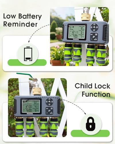 Insoma 4-Zone Water Timer for Garden Hose, Brass Inlet & Outlet - Image 7