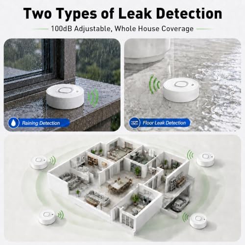 Water Leak Detector for Home Water Sensor Alarm Leak Detector 100db - Image 3