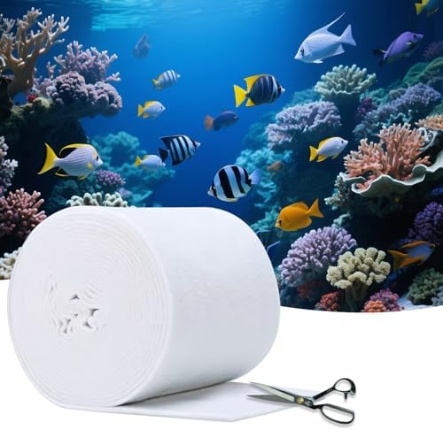 Aquarium Polishing Filter Pad-Ultra Fine 200 Micron Filter Floss for Crystal Clear Water,Cut-to-Size Filter Media for Fish Tank,Safe for Fish/Reef/Turtles (24" x 36", 1 Pack) by Demiwise