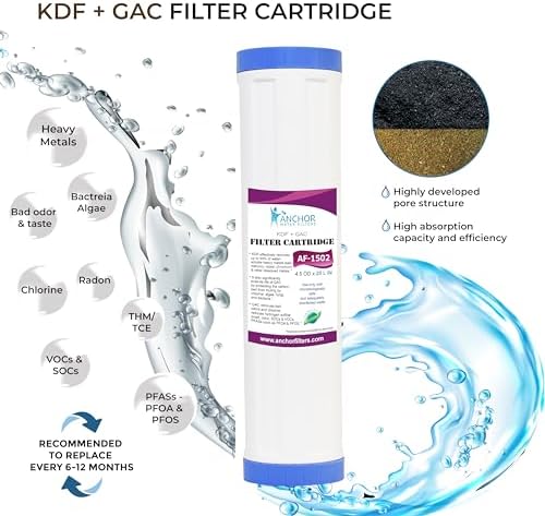 Anchor 4 lbs KDF and GAC Replacement Filter Cartridge for Whole House Water Filtration Systems, 4.25 in. x 20 in. - Image 2