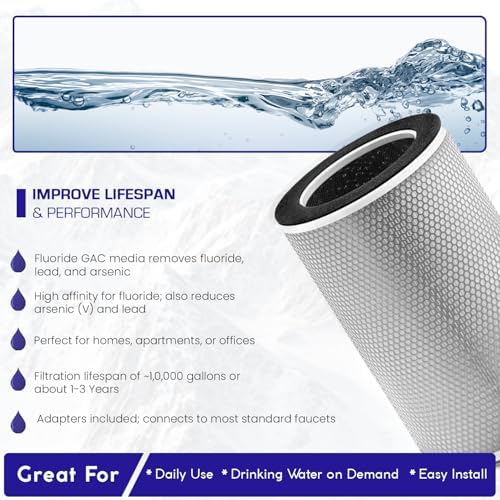 Crystal Quest Countertop Water Filter System – 8-Stage Triple Fluoride Plus Filtration for Kitchen Faucets, Removes Chlorine, Heavy Metals & VOCs, Long-Lasting 10,000-Gallon Faucet Filter - Image 5