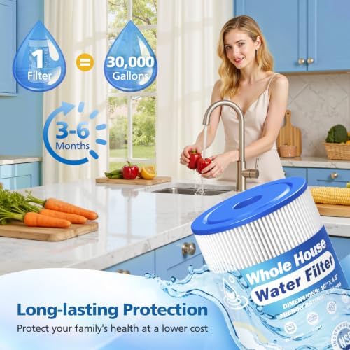 5 Micron 10" x 4.5" Whole House Water Filter Compatible with GE FXHSC - Image 6