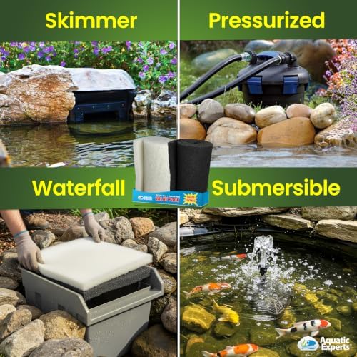 Aquatic Experts Classic Koi Pond Filter Pad Bundle – Fine & Coarse Bulk Roll Pond Filter Media, Ultra Durable Reusable Fish Pond Filter Material (Fine: 18" x 36", Coarse: 18" x 36") - Image 7
