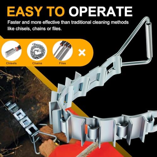 33" Steel Pipe Descaler DS12 for 3"-12" Pipes with 2" of Clearance around, Zinc-Plated Steel Pipe Descaling Tool for Removing Scale, Dirt, and Corrosion from Pipe Surface - Image 4