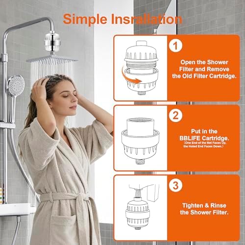 BBLIFE 2-Pack Shower Filter Replacement Cartridges with NSF-Certified Media - Image 3