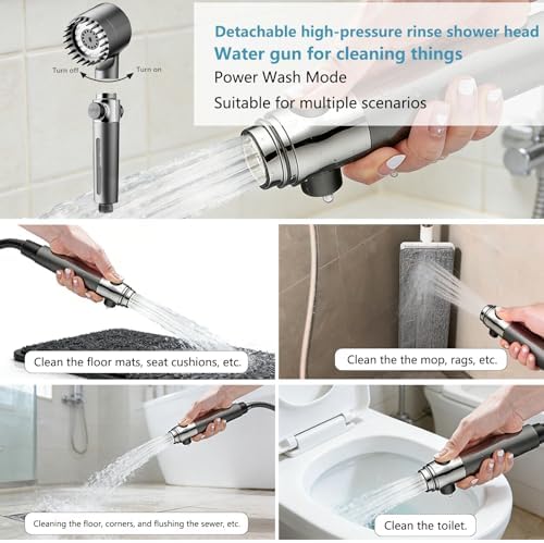 Filtered Shower Head with Handheld,High Pressure Ion Shower Head - Image 4