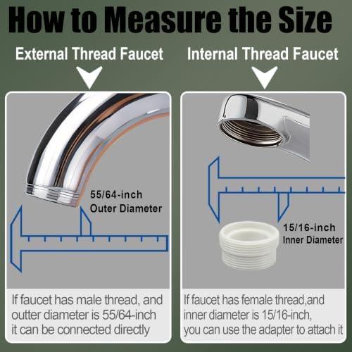 Swivel Kitchen Faucet Aerator Replacement Faucet Sprayer Attachment,Short - Image 6