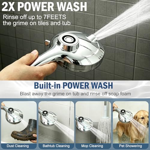 BESAQUO 9 Settings High Pressure Magnetic Shower Head with Handheld - Image 5