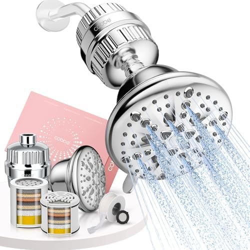 Cobbe Luxury Filtered Shower Head, 7 Spary with 16+20 Stages Filtration by Cobbe