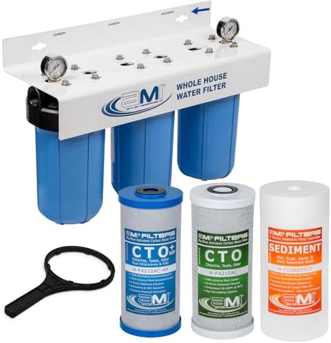 Applied Membranes Inc. 3-Stage Whole-House Water Filter System with 10-Inch Sediment and Carbon-Block Filters - Image 2