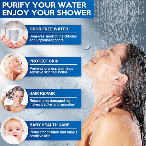 Shower Head Filters for High Pressure Shower Head, 6 PCS PP-Cotton Filter Cartridge for Hard Water Soften Hard Water, Handheld Shower Head Replacement Filters - Image 6