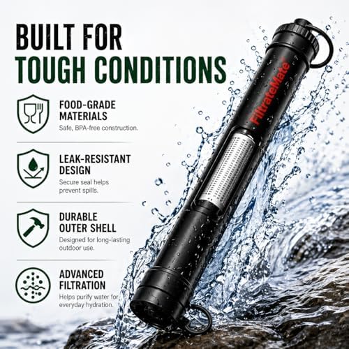 Original Defense® FiltrateMate Portable Water Filter Straw – High-Performance Nanofiber Filtration for Emergency Preparedness, Hiking, and Camping – Purifies up to 1,000 Liters - Image 5