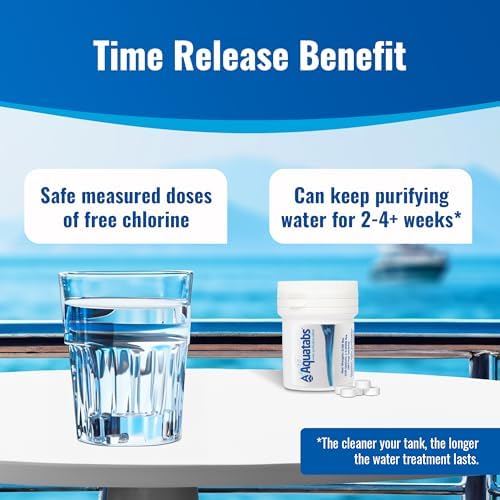 Aquatabs Water Purification Tablets for Drinking - 100 Tablets + 2 Chlorine Test Strips - Water Purifier Starter Kit - for Boat and RV Tanks - By Aquamarine Water Solutions - Image 6