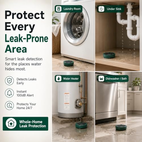 Smart Automatic Water Shutoff Valve & Leak Detector, 15 Sec Auto Shut-Off, Real-Time Leak Detection, No WiFi Required, Whole-Home Leak Protection System, 1640 ft LoRa Coverage, Fits 3/4" & 1" Pipes - Image 5