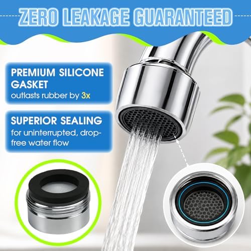 4Pcs Faucet Aerator Replacement, 15/16" 24mm Honeycomb Anti-Splash High Flow Water Saving Sink Aerators M24 Male Thread, Universal Bathroom Kitchen Faucet Parts - Image 5