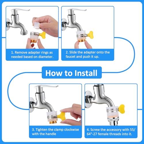Molain 3 PCS Adjustable Faucet Adapter for Faucets, - Image 3