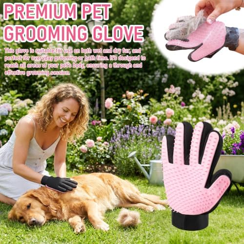 Premium Dog Washing Hose Attachment, Dog Shower Attachment with Pet Grooming Glove, 8-in-1 Sprayer Garden Hose Nozzle with Soap Dispenser Bottle for Garden, Pet Shower and Car Wash - Image 3