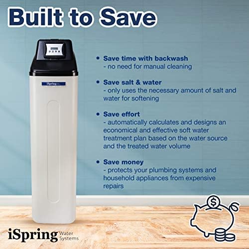 iSpring WCS45KG 45,000 Grains Whole House Water Softener, One-Tank Design - Image 4