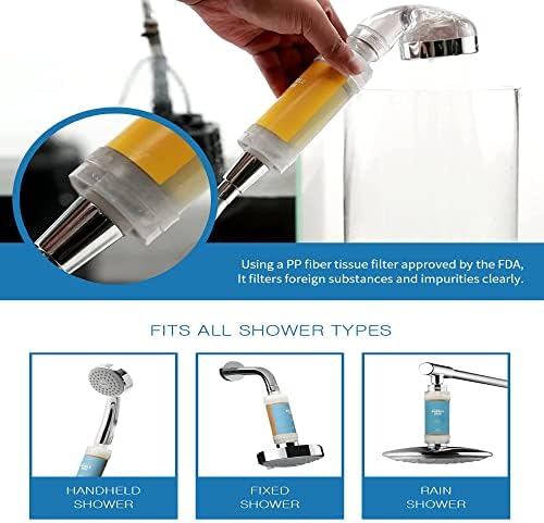 [Suitable for Any Shower Head] BUBBLEMON Vitamin C Shower Filter,Rose Scent,Made in Korea,Hard Water Softer,Chlorine Reduction,Aroma Therapy,Shower Head Filter for Skin and Hair,Easy Installation - Image 4