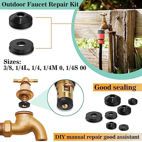 XBVV 158 Pcs Faucet Rubber Washers and Garden Hose Gasket Assortment Kit for Assorted Outdoor Faucets Stem Worn and Plumbing Garden Shower Hose Washer Seal Repair - Image 3