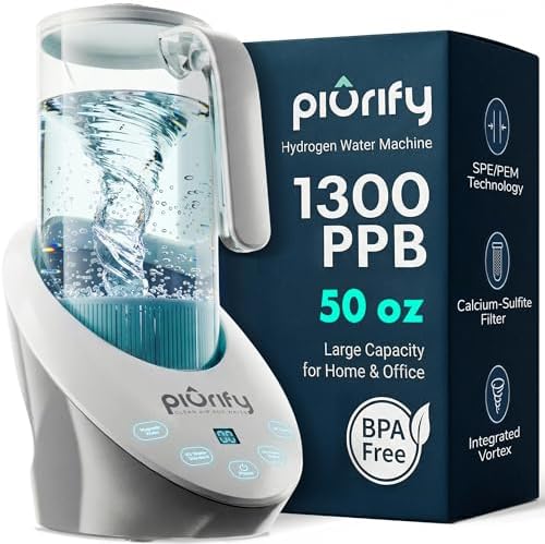 PIURIFY 3 in 1 Hydrogen Water Machine | BPA-Free Tritan | 50 OZ by PremiumHydrogenWaterBottlesandAdvancedWaterFiltrationPitchers