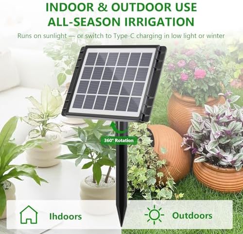 49FT Solar Drip Irrigation Kit, Digital Screen for 15 Pots - Image 2