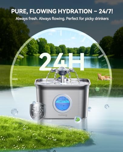Cat Water Fountain Stainless Steel: 99oz/2.8L Auto Pet Drinking Fountain - Image 2