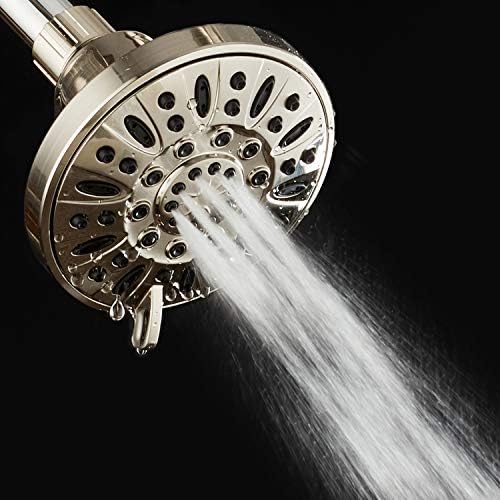 AquaDance BRUSHED NICKEL High Pressure 6-Setting 4" Shower Head – Angle Adjustable, Anti-Clog Showerhead Jets, Tool-Free Installation - USA Standard Certified - Top U.S. Brand - Image 3