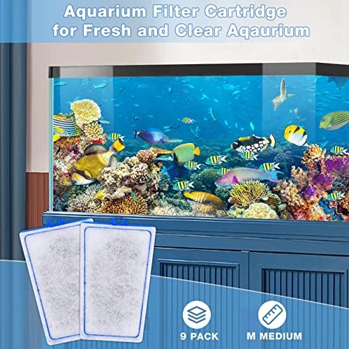 xbbwmrs 9 Count Assembled Medium Filter Cartridges Compatible with Tetra Whisper Bio-Bag Filters 10i PF10 Reptofilter 90 GPH Medium Replacement Filter Cartridges for Whisper Filter & Aquariums - Image 2