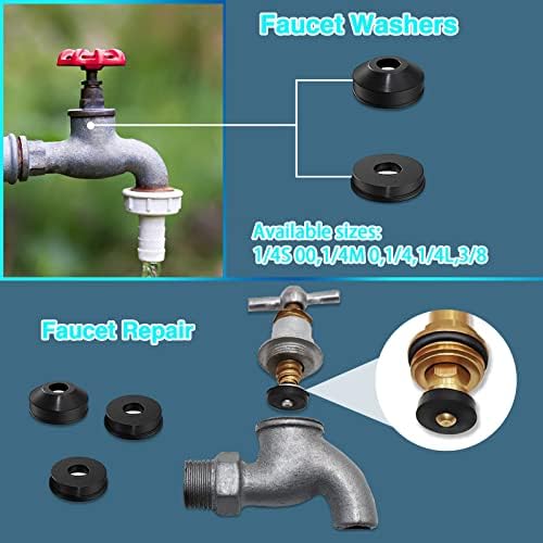 KEZE 233 Pcs Plumbing and Faucet Washers Assortment Kit for Assorted Spigot Water Hose Bib Outside Garden Faucet Splitter Gasket Leak Plumbes Valve Stem Worn Out Repair - Image 3